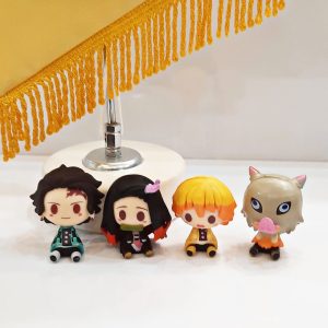🟡ست 4 تایی فیگورهای فندقی Demon slayer ، با کیفیت بالا