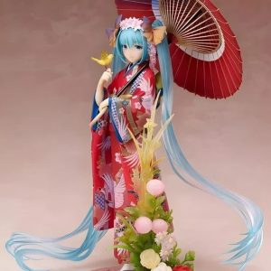 فیگور بسیار زیبا و با کیفیت هاتسونه میکو Hatsune Miku ، مدل لباس ژاپنی ( دارای کیمونو و چتر و گل)